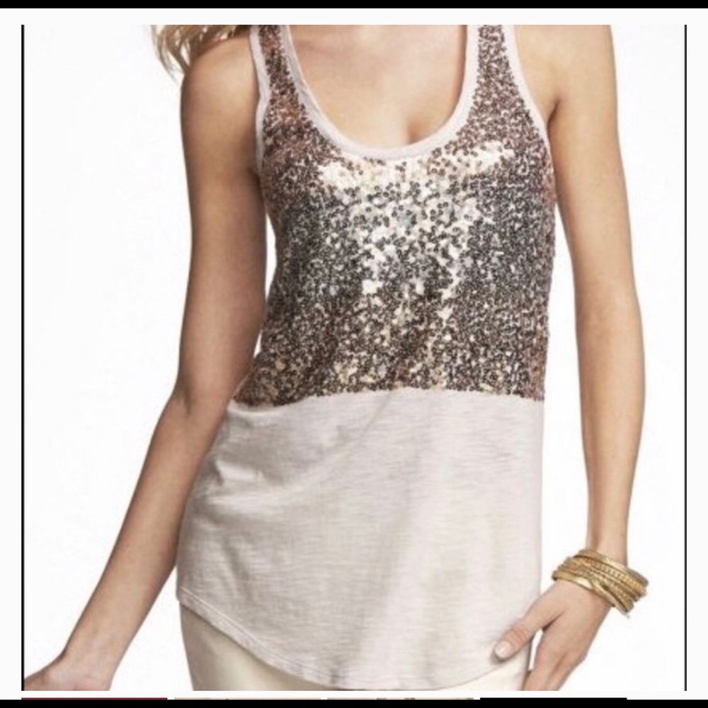 EXPRESS RACERBACK TANK W/ SEQUIN BODDESS